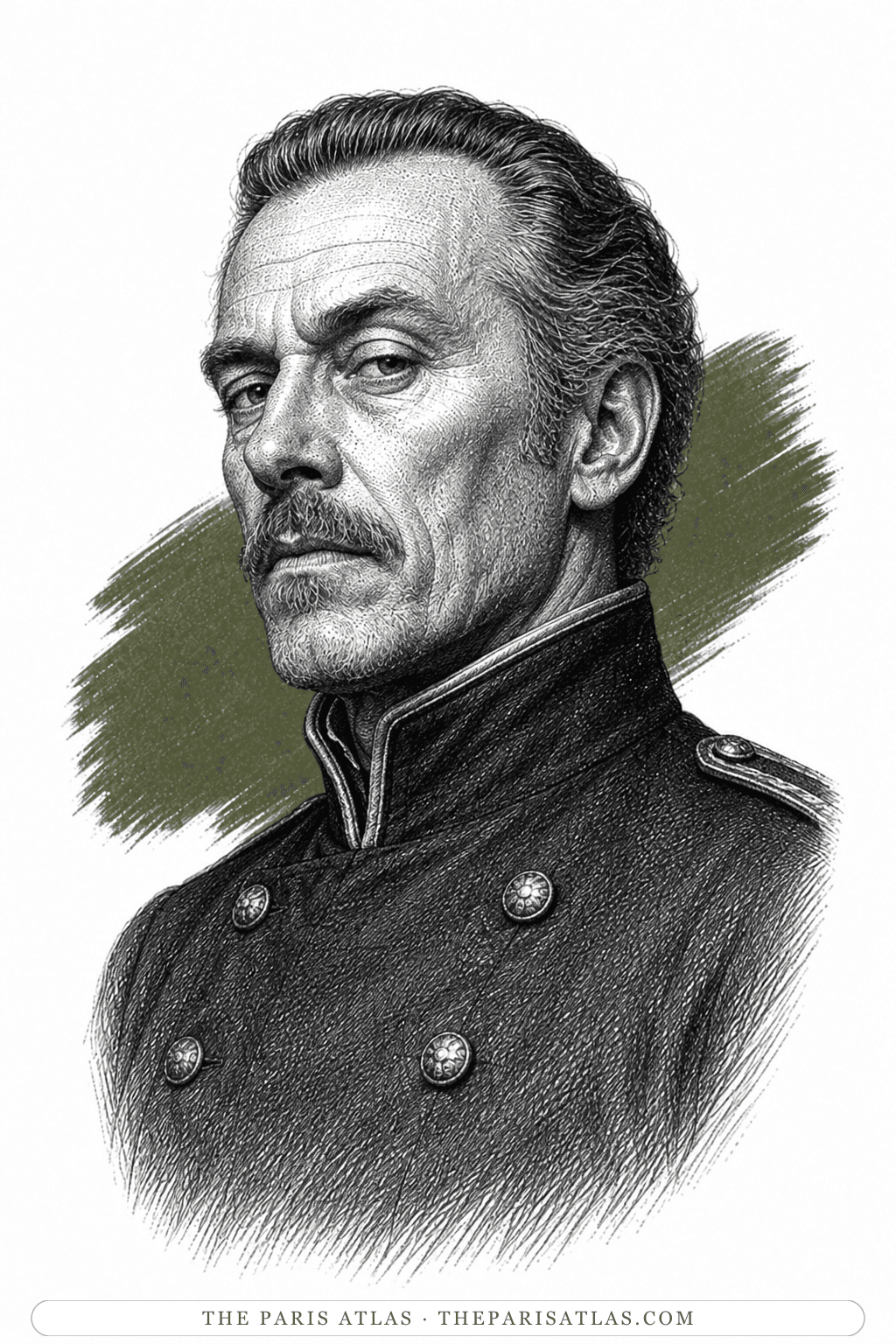 Illustrated portrait of Captain Beatty