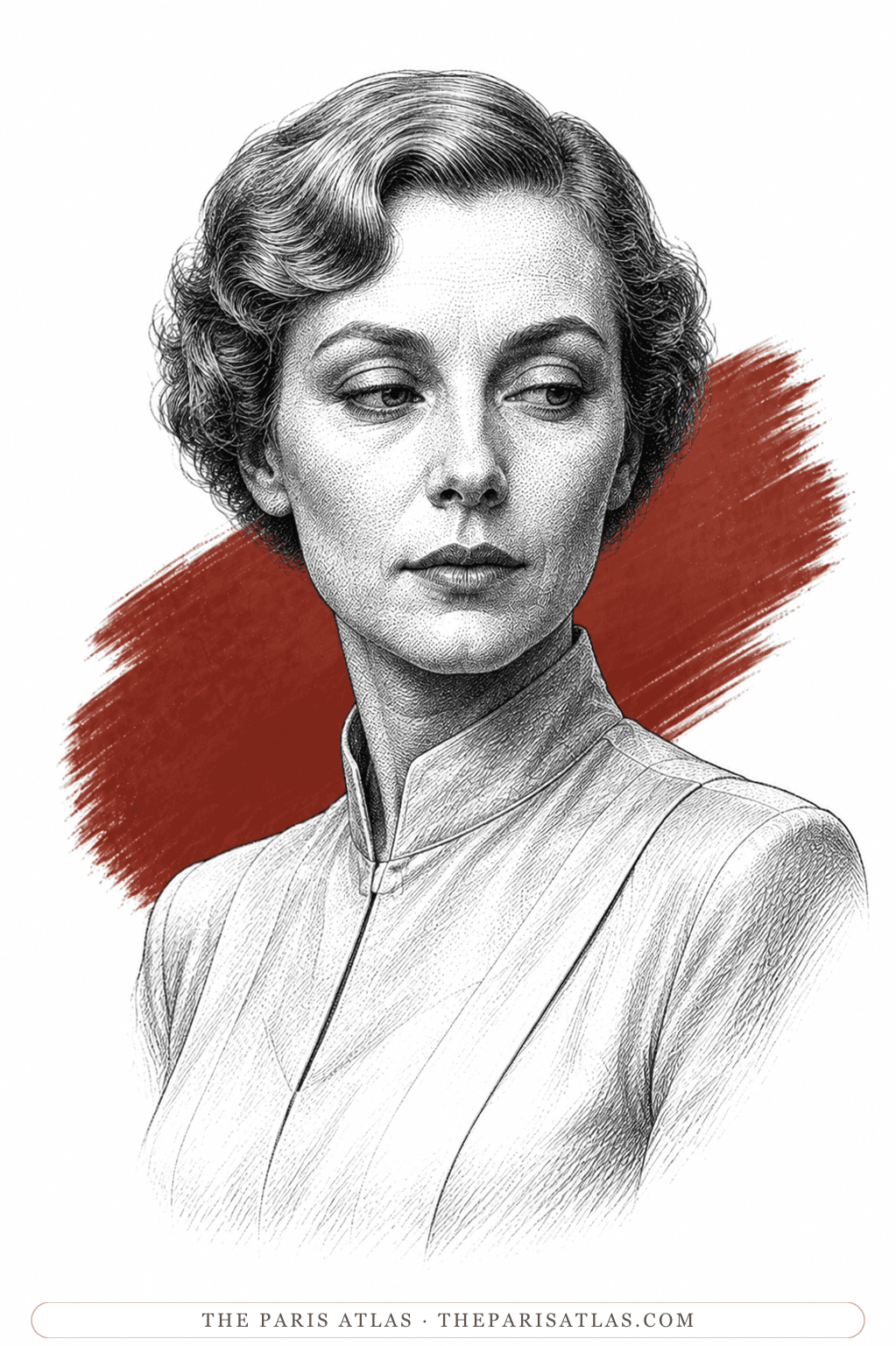 Illustrated portrait of Mildred Montag