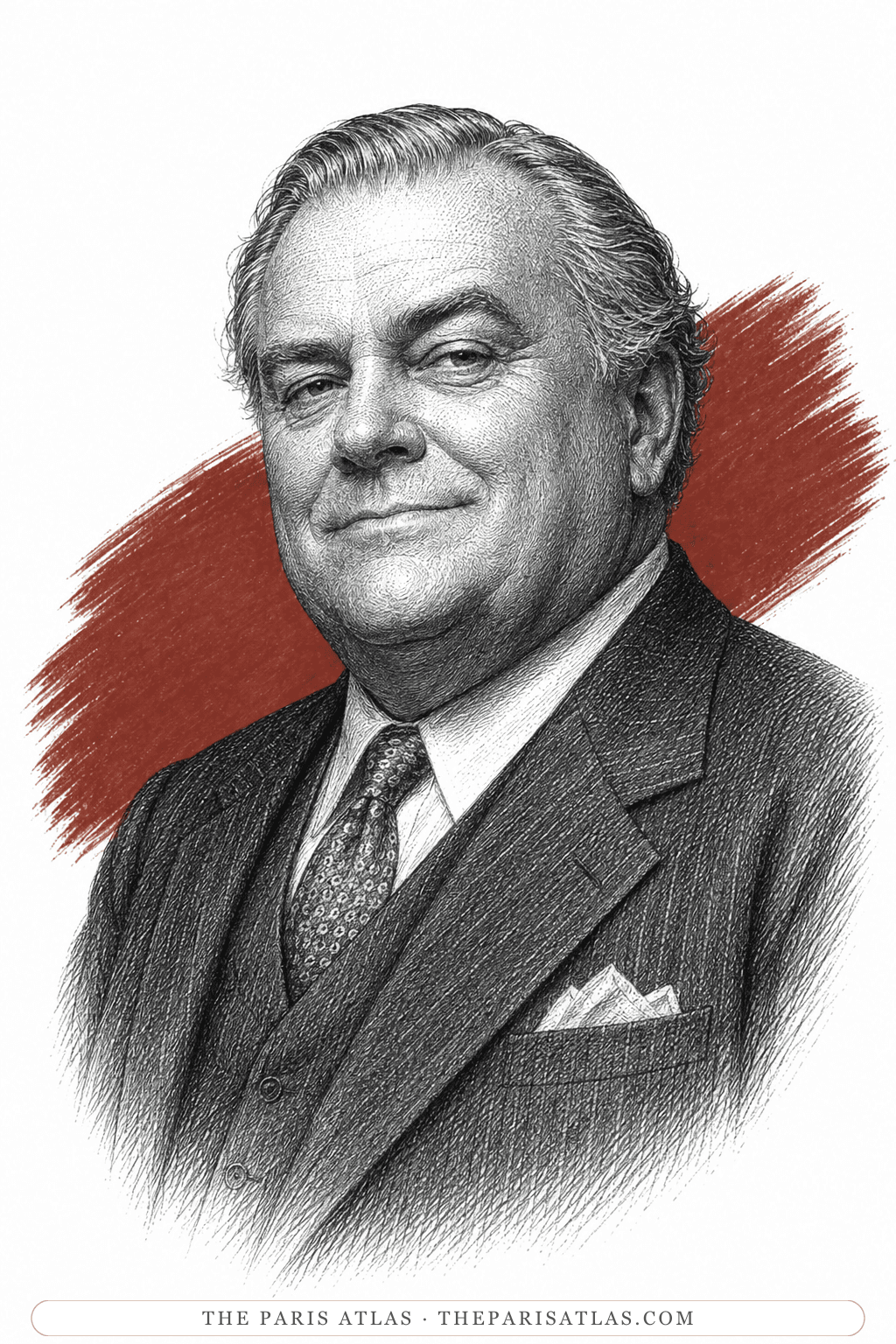 Illustrated portrait of Berzelius “Buzz” Windrip