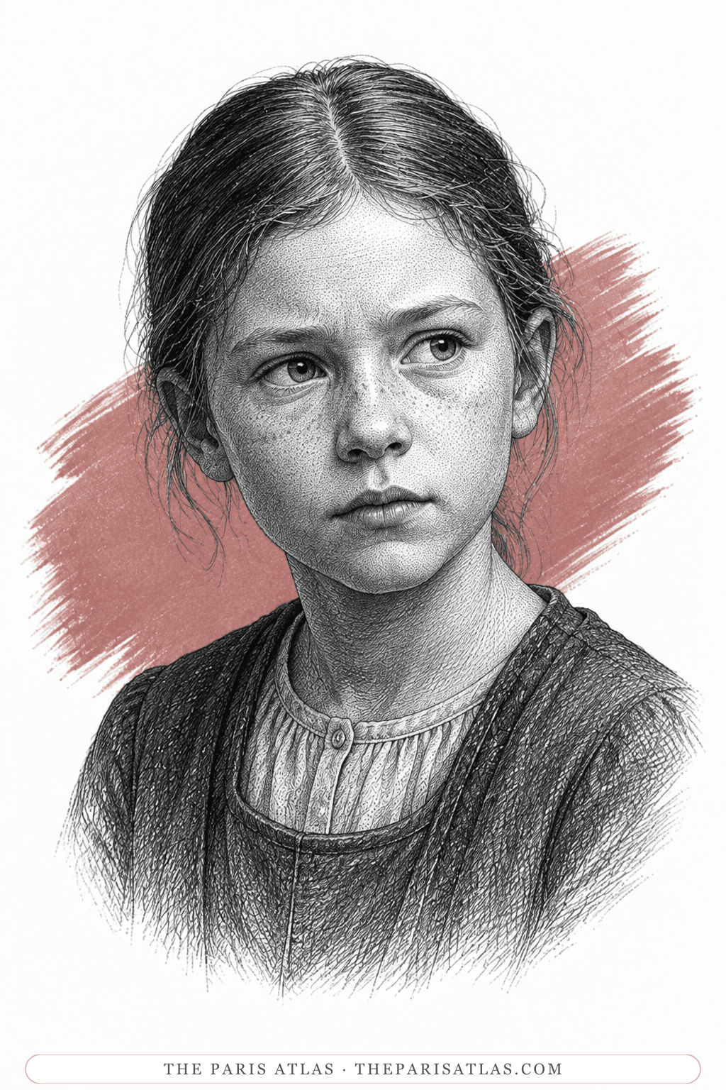 Illustrated portrait of Offred’s daughter