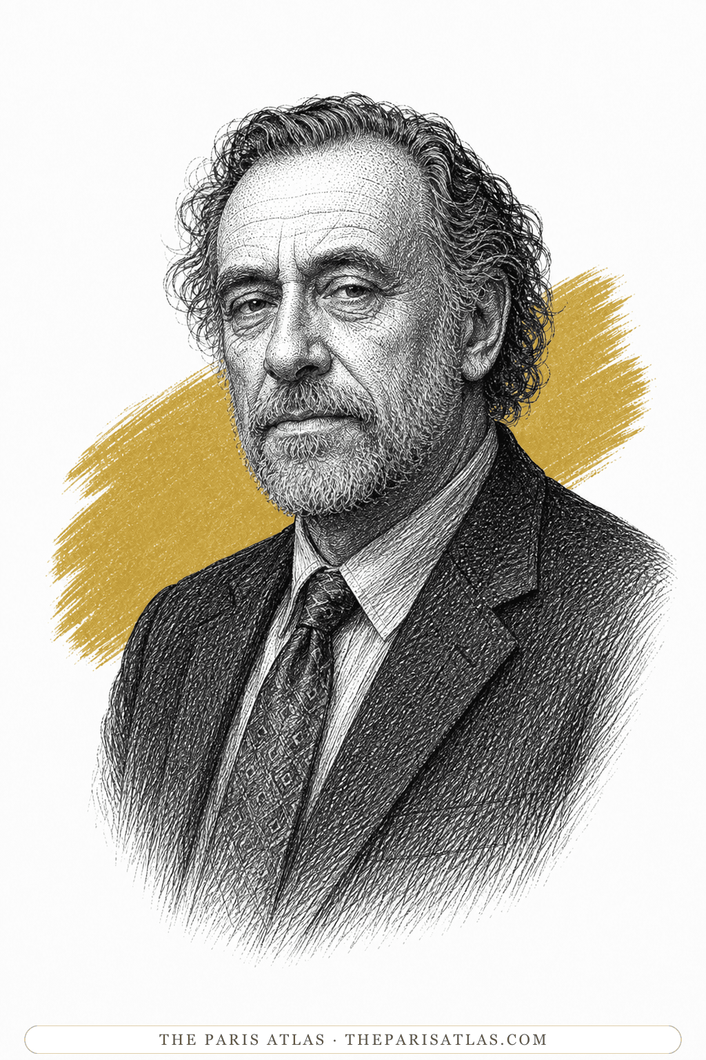 Illustrated portrait of Professor James Darcy Pieixoto