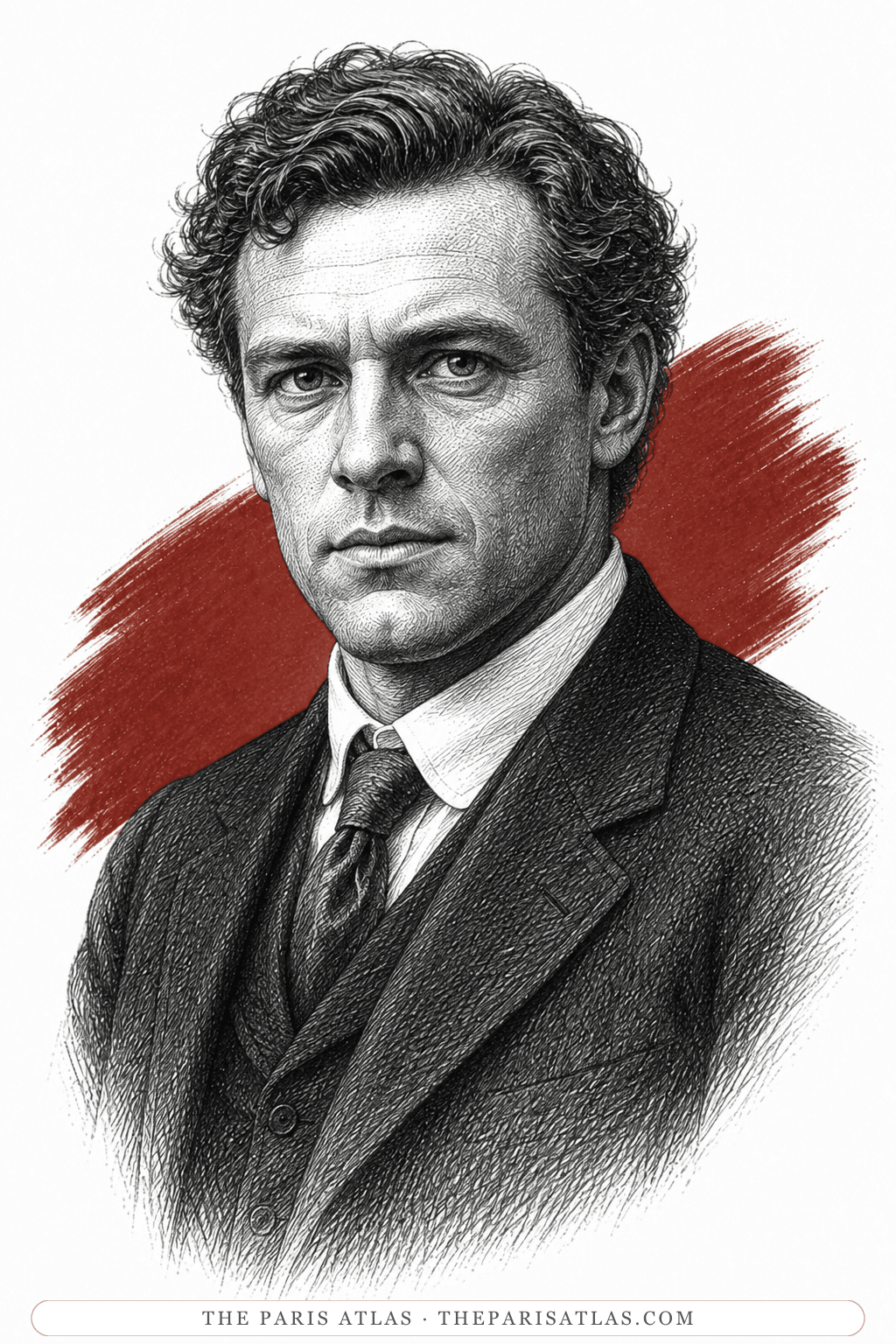 Illustrated portrait of Ernest Everhard
