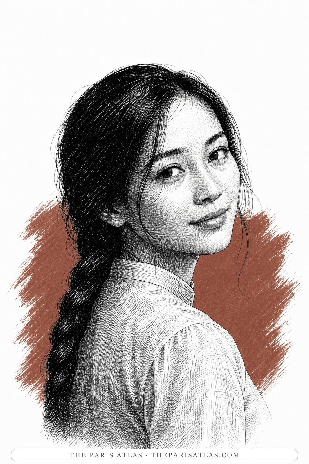 Illustrated portrait of Hạnh