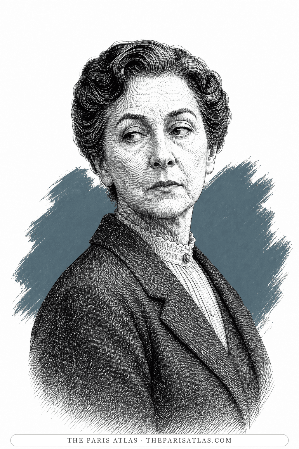Illustrated portrait of Mrs. Witcher