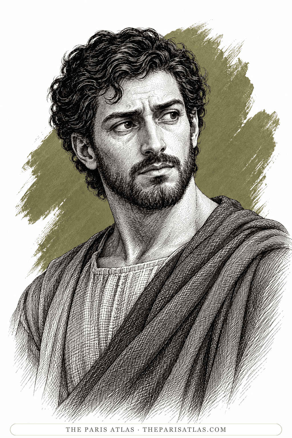 Illustrated portrait of Zadig