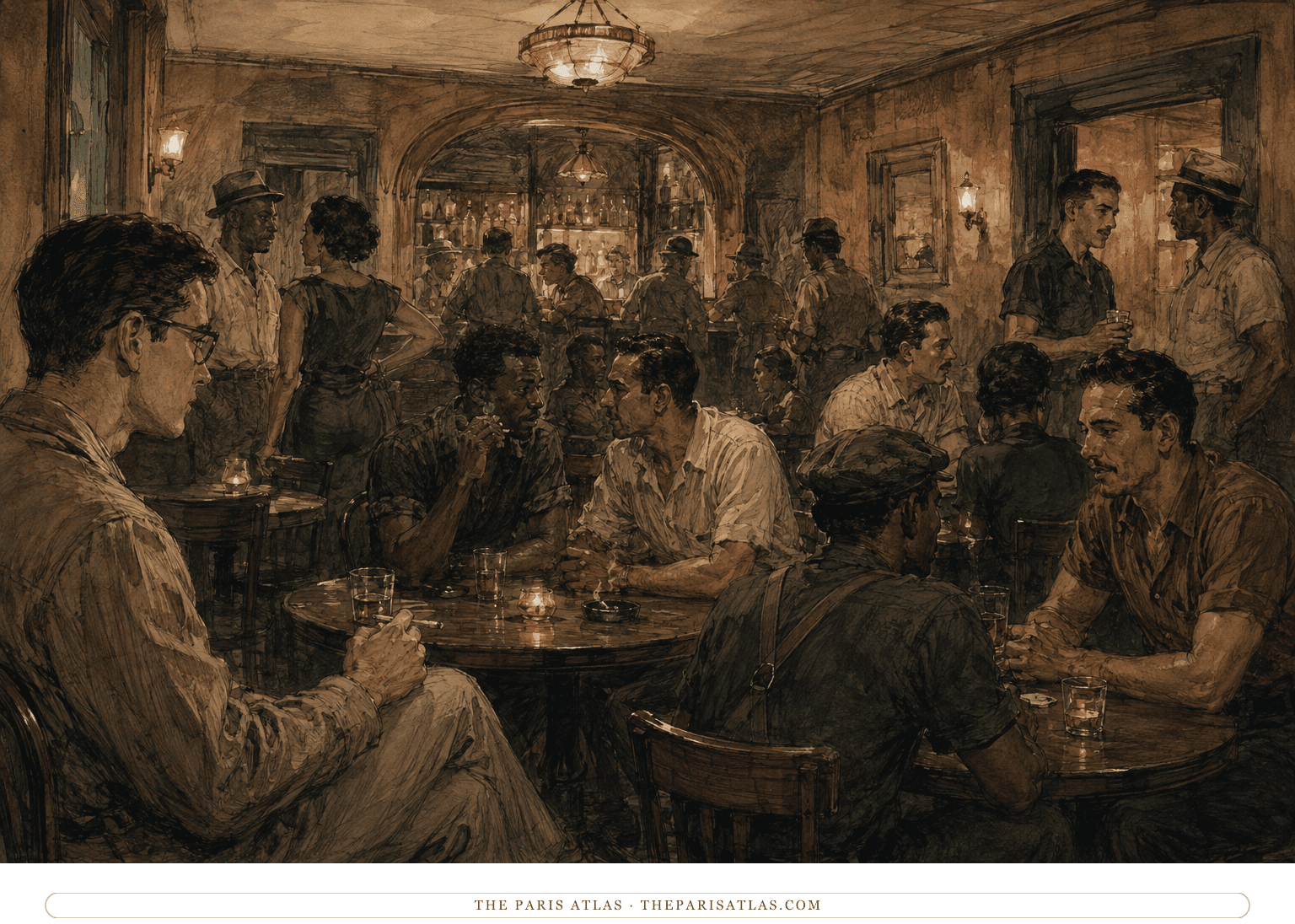 William Lee sits at the edge of a crowded postwar queer bar in New Orleans and quietly observes the room