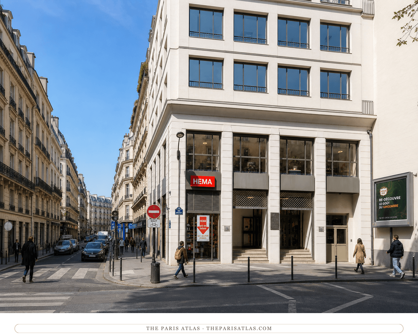 Present-day view of the rue Drouot corner and the modern building that replaced the hotel