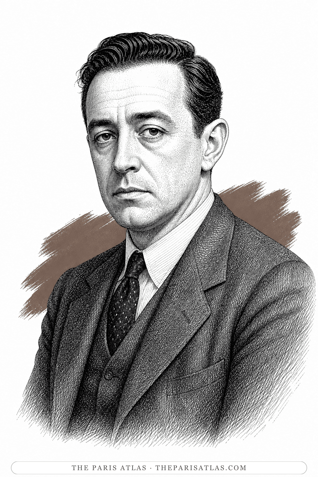 Illustrated portrait of Horace McCoy