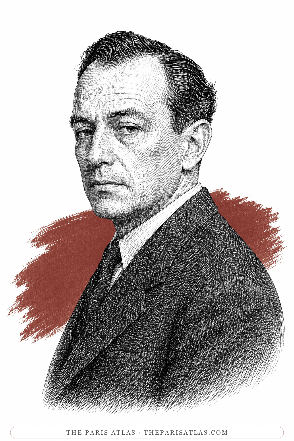 Illustrated portrait of James M. Cain