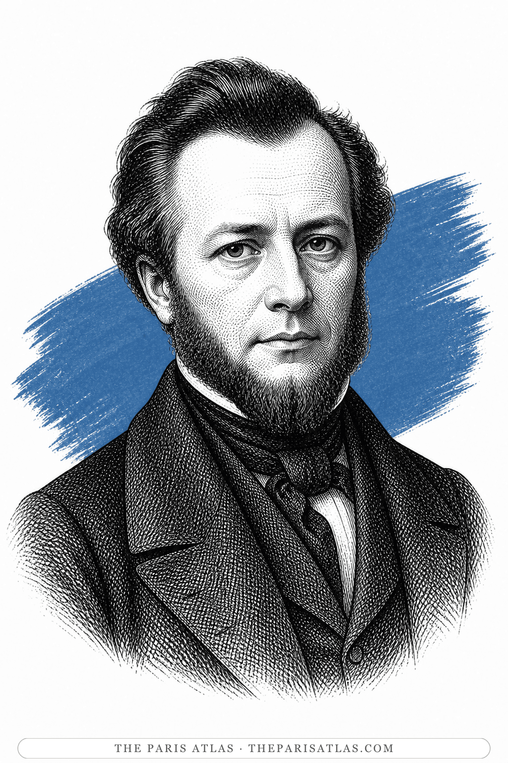 Illustrated portrait of Jean-Baptiste-Antoine Lassus