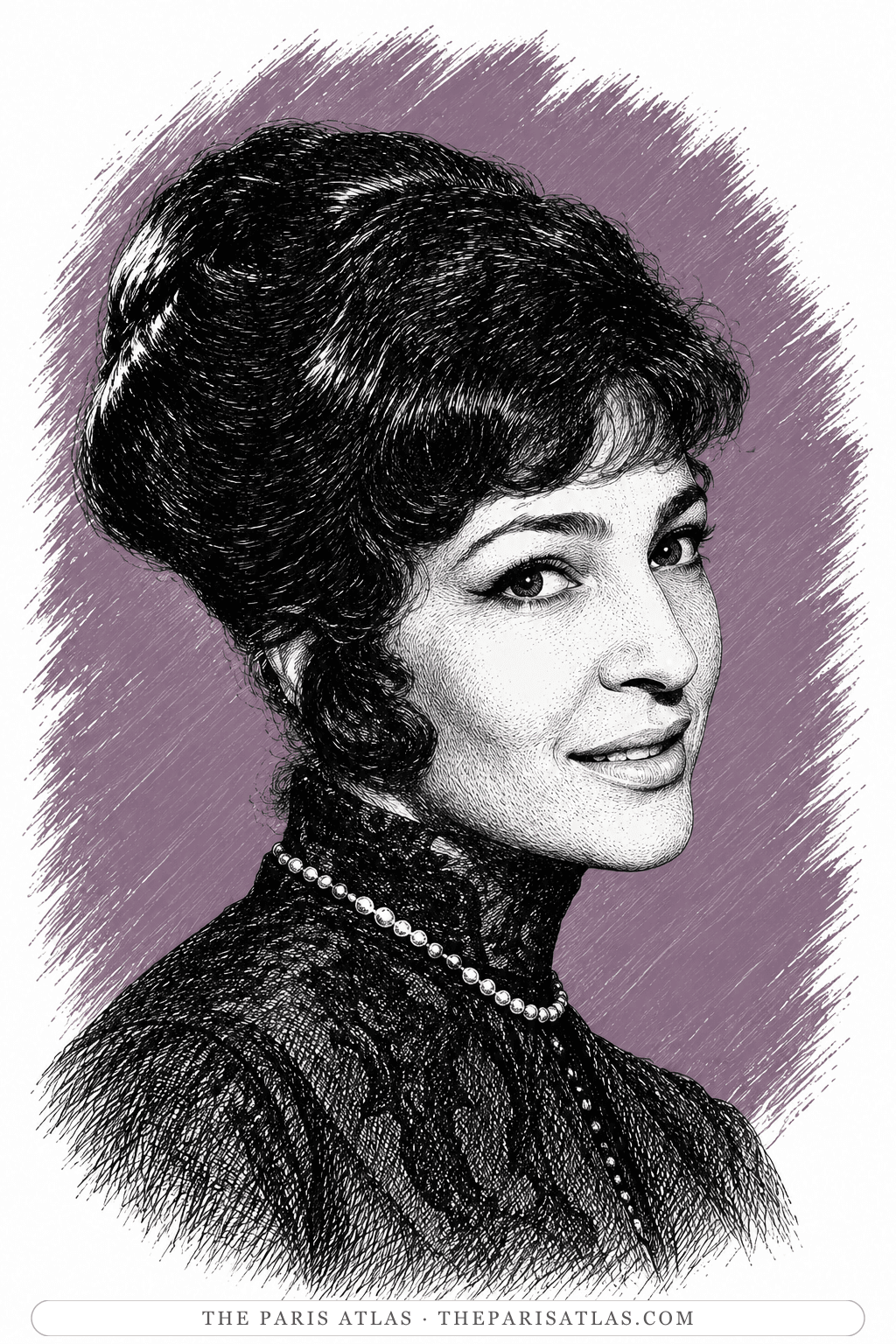 Illustrated portrait of Olga Haasová-Smrčková