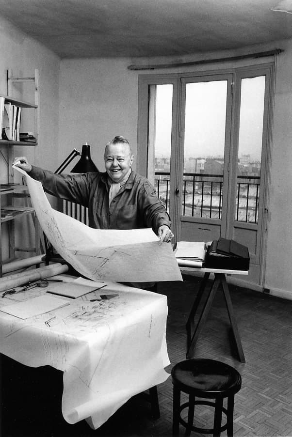 Charlotte Perriand photographed by Robert Doisneau in January 1991