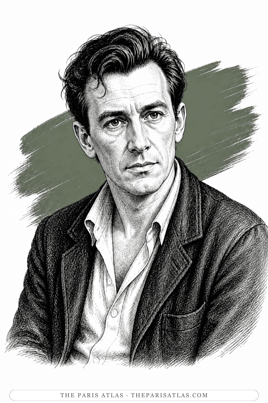 Illustrated portrait of Ralph Cusack