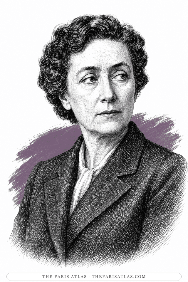 Illustrated portrait of Rebecca West