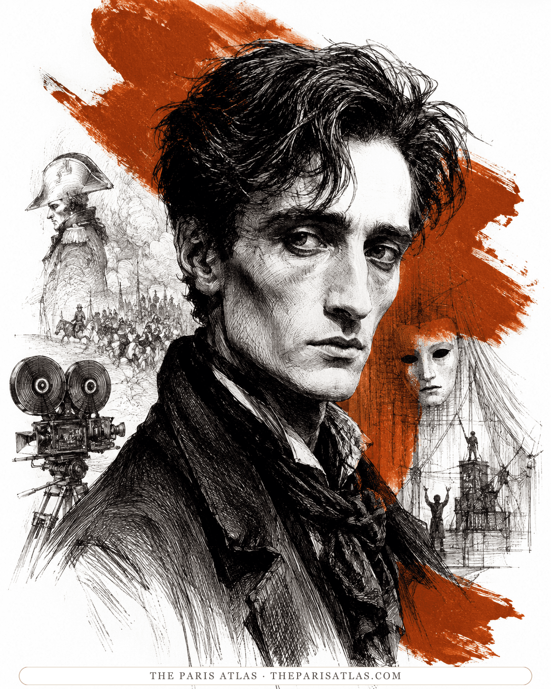 Illustrated portrait of Antonin Artaud