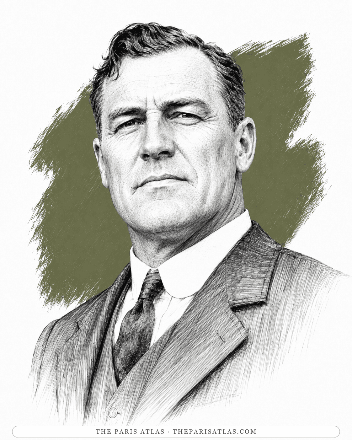 Illustrated portrait of Harold Loeb