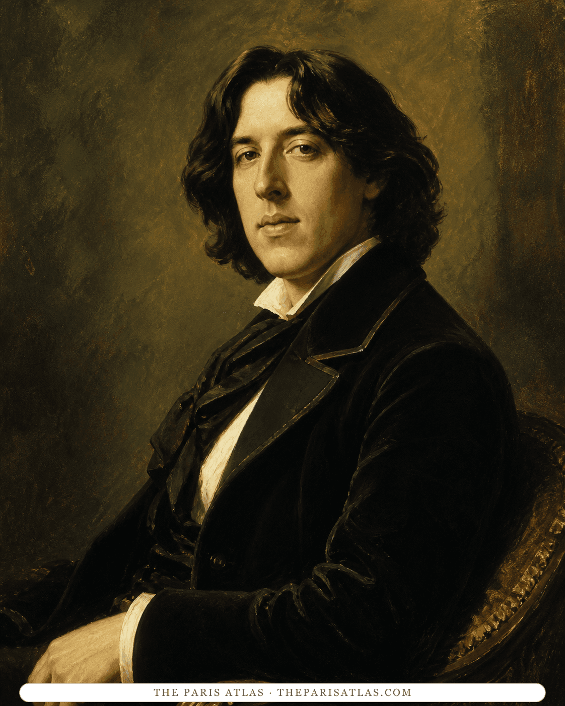 Illustrated portrait of Oscar Wilde