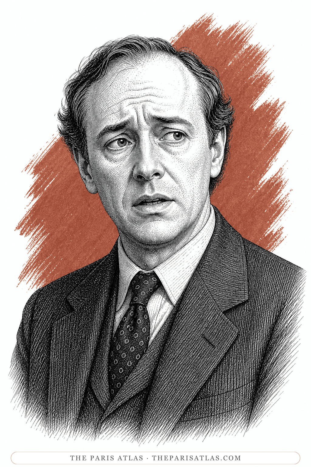 Illustrated portrait of Raymond