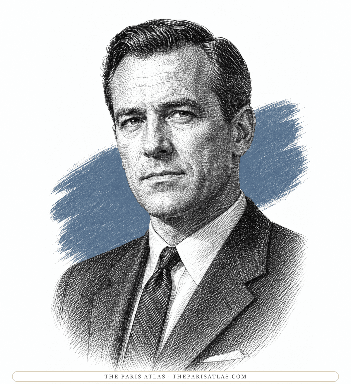Illustrated portrait of The narrator’s father