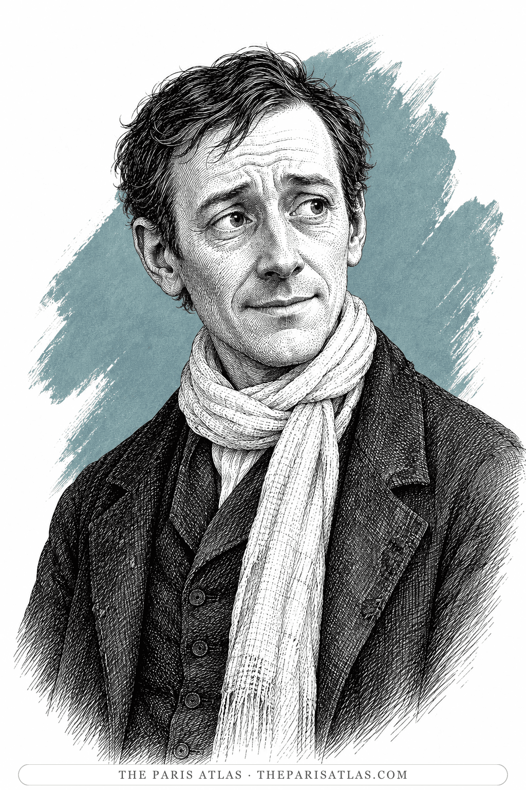 Illustrated portrait of Bob Cratchit