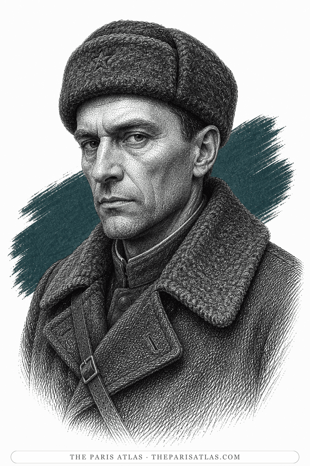 Illustrated portrait of Lieutenant Volkovoy