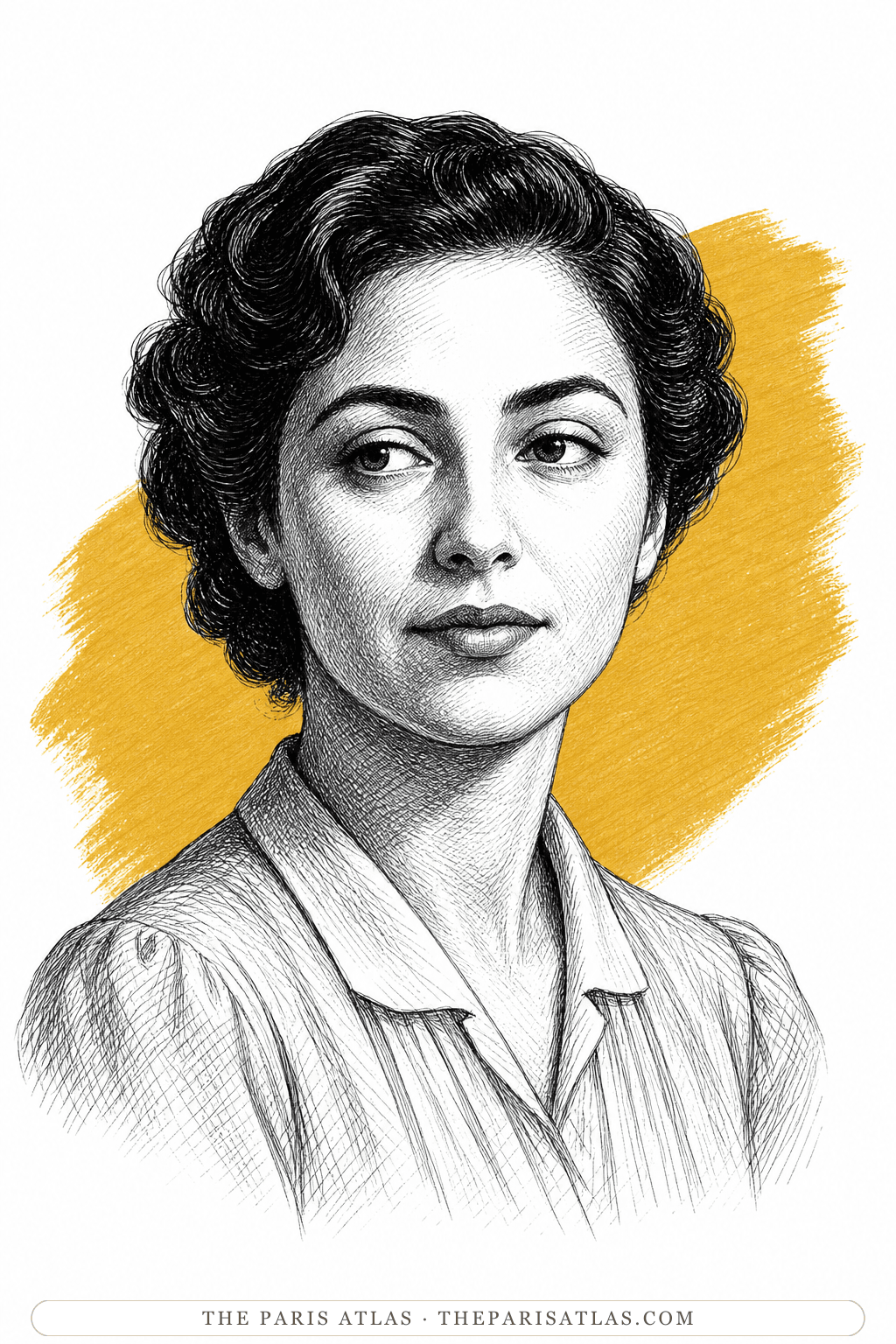 Illustrated portrait of Lucienne