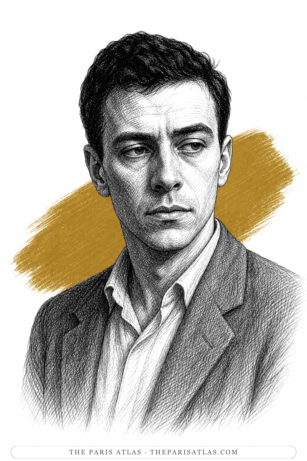 Illustrated portrait of Patrice Mersault