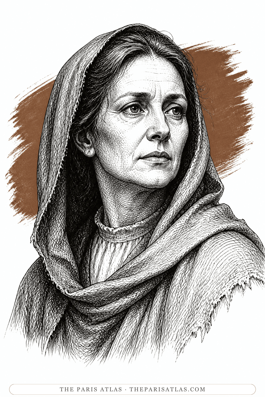 Illustrated portrait of The Beggar-Woman