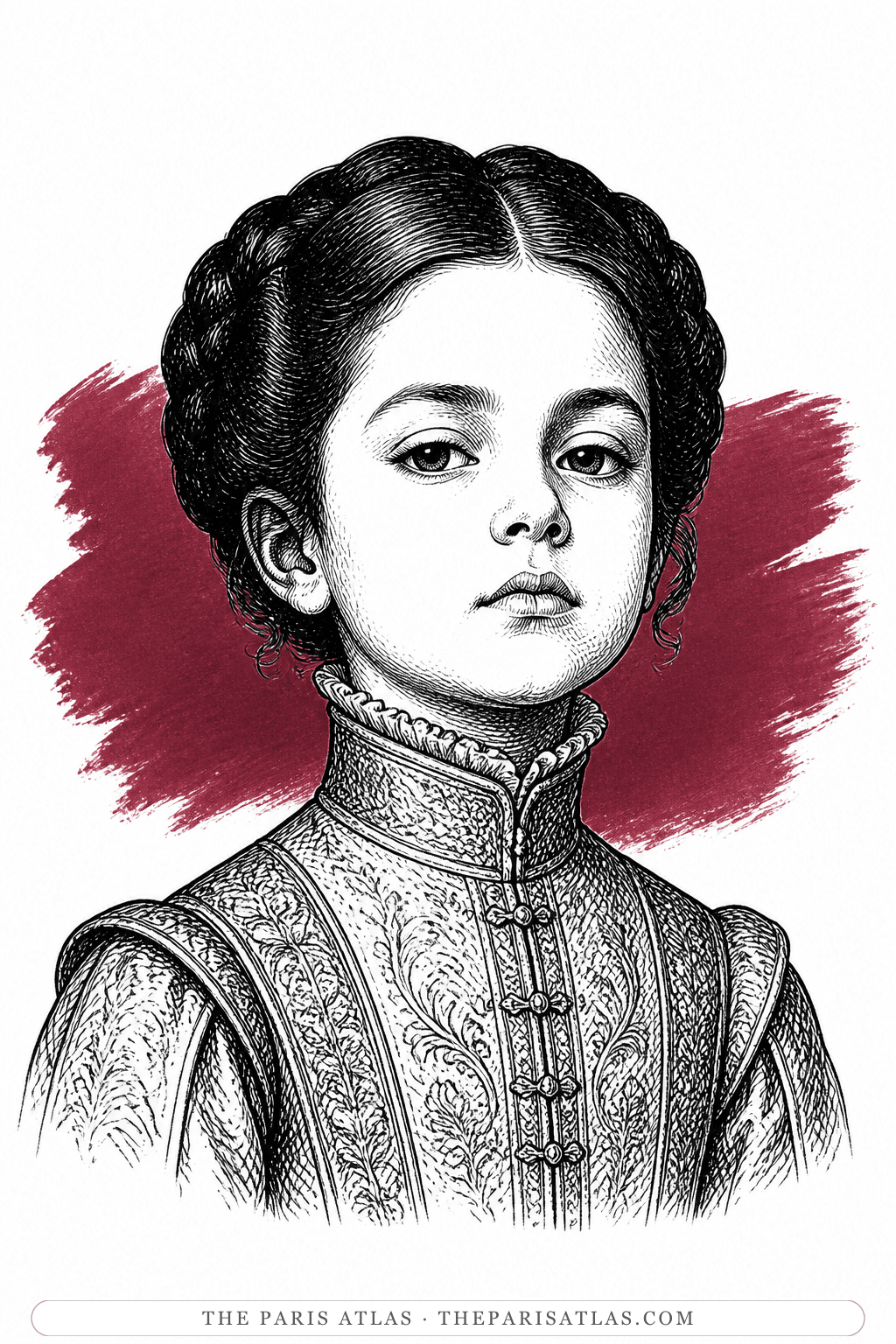 Illustrated portrait of The Infanta