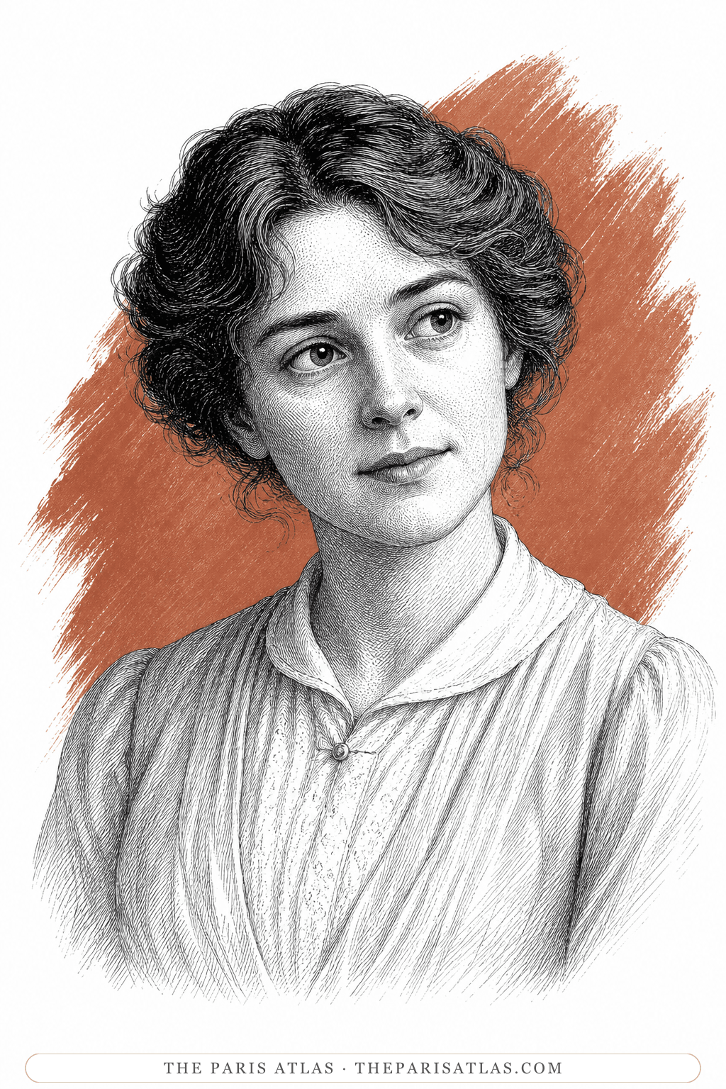 Illustrated portrait of Alice Keach