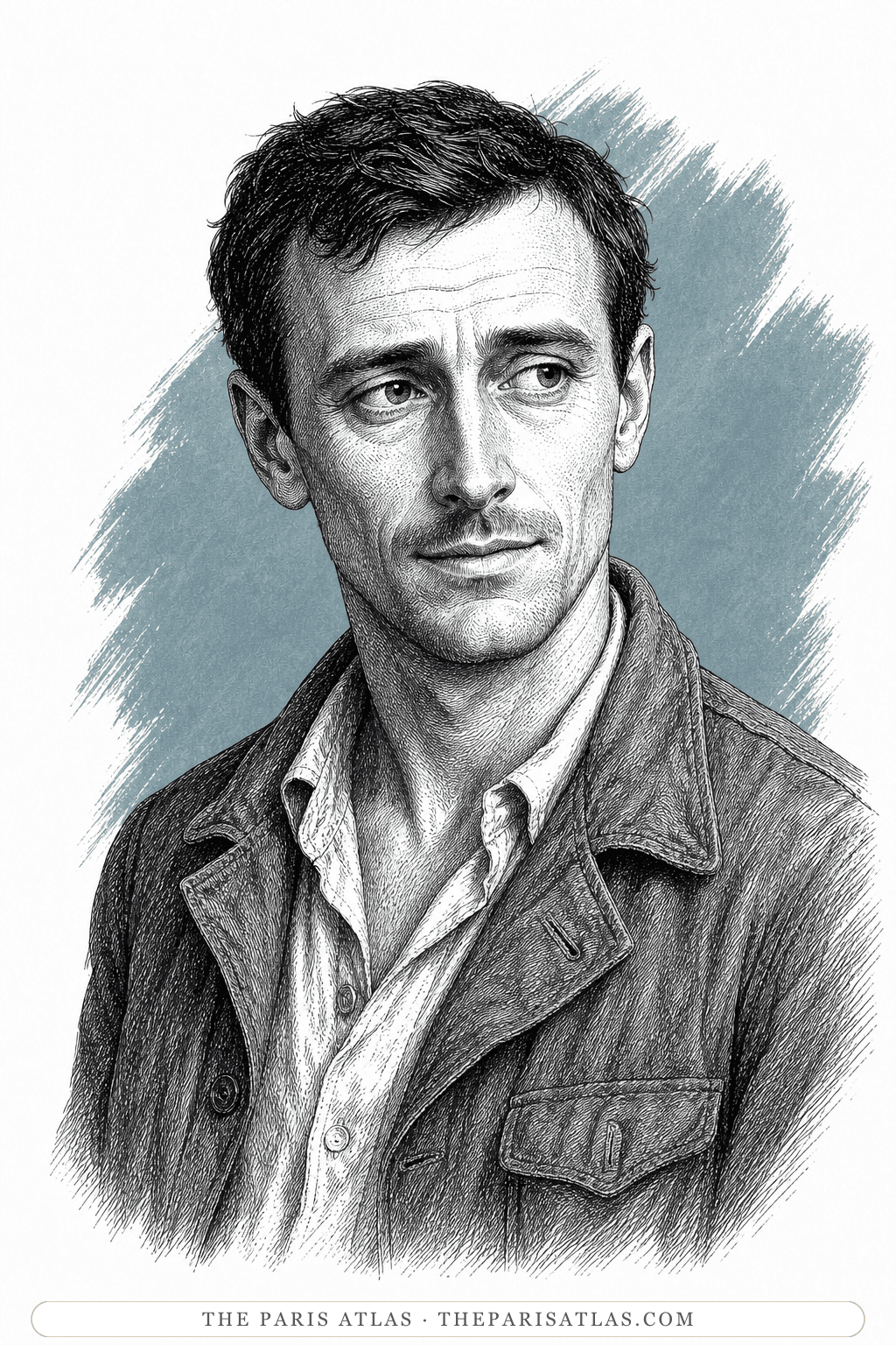 Illustrated portrait of Charles Moon