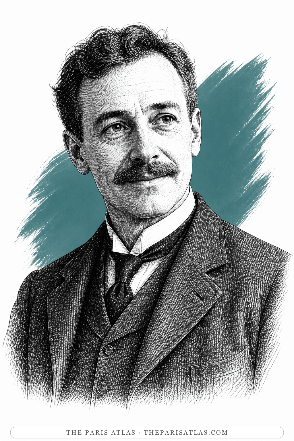 Illustrated portrait of Mr Ellerbeck