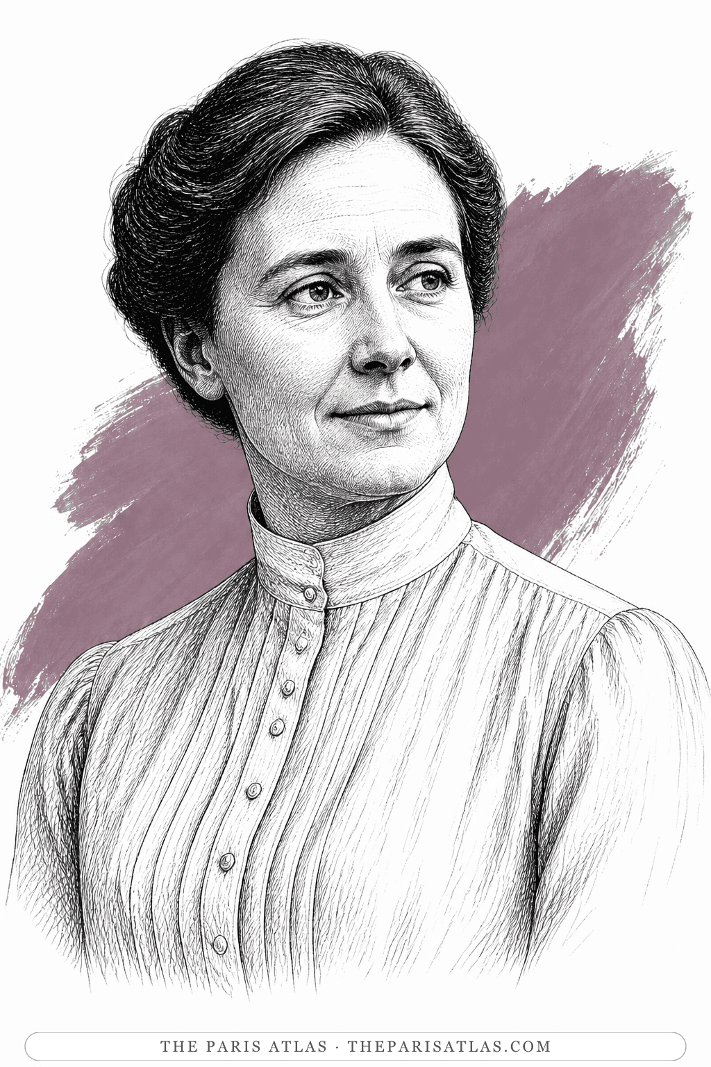 Illustrated portrait of Mrs Ellerbeck
