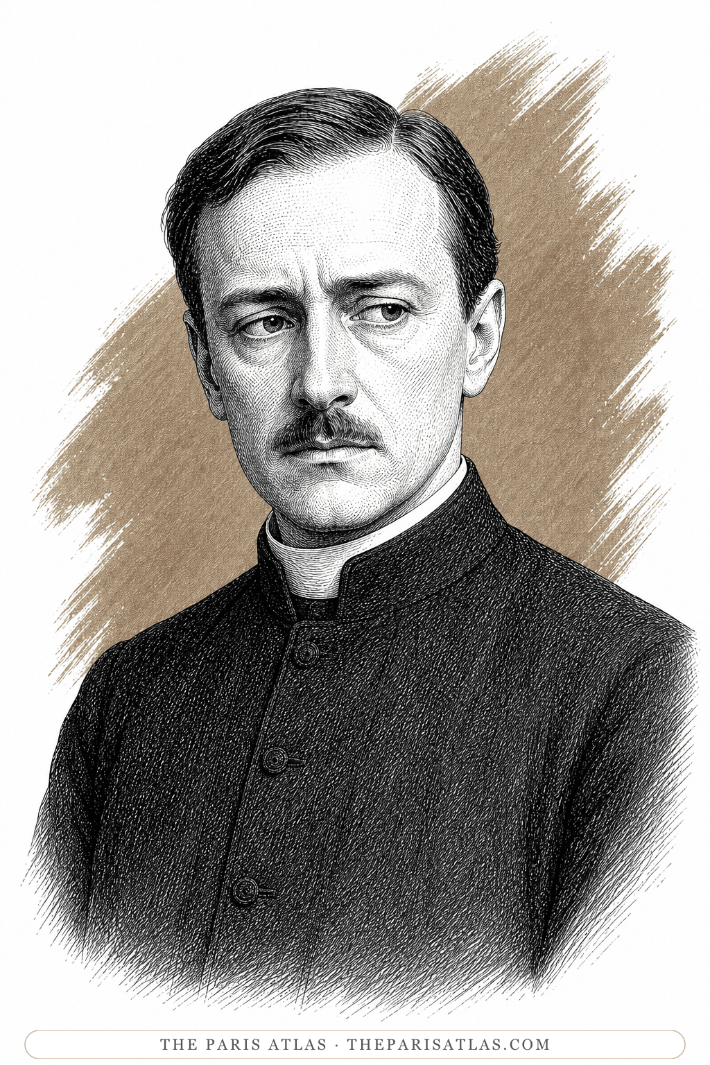 Illustrated portrait of Reverend J. G. Keach