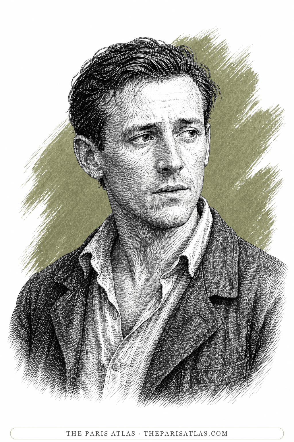 Illustrated portrait of Tom Birkin