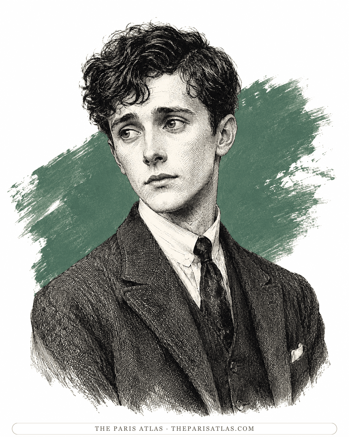 Illustrated portrait of Ernest Walsh