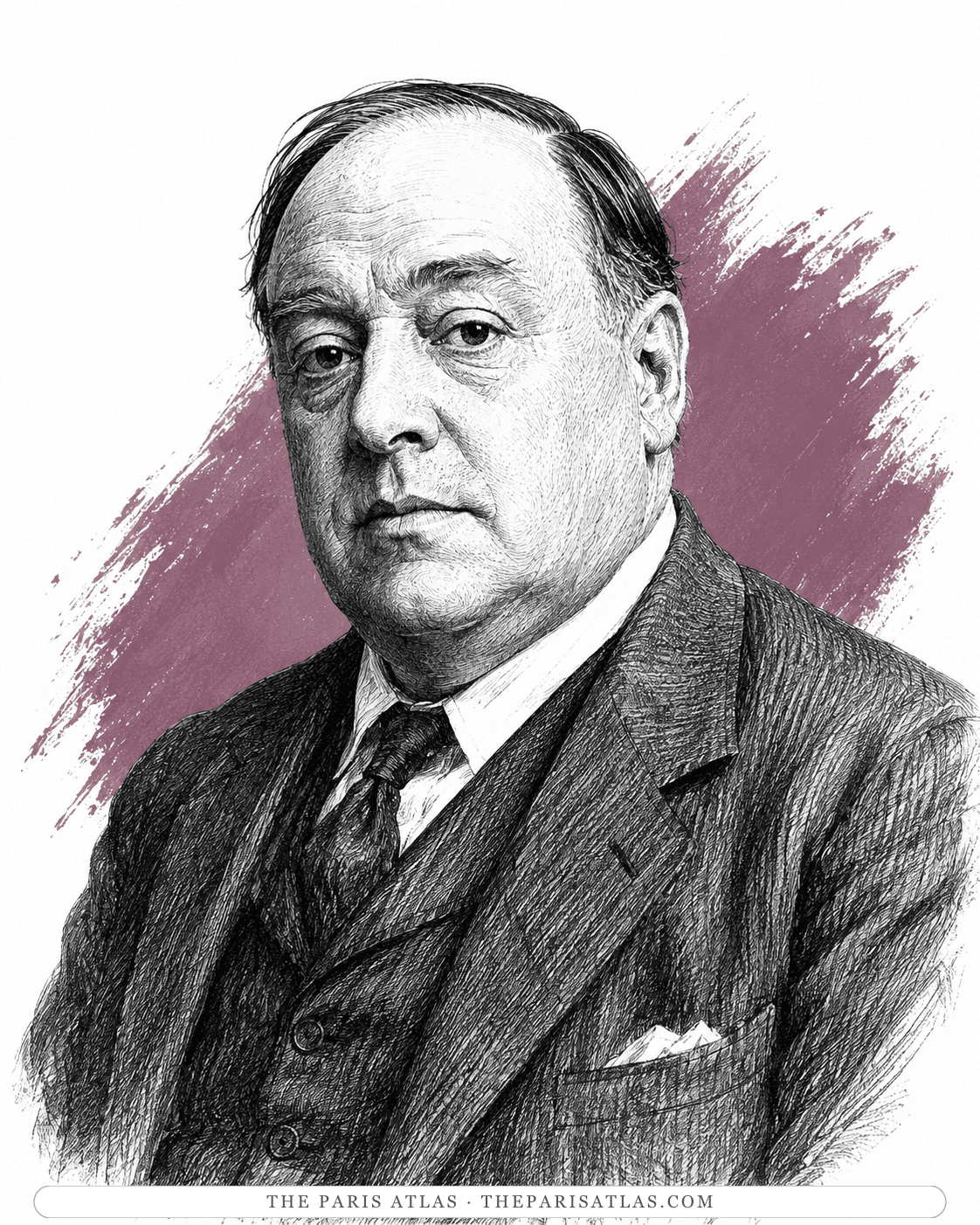 Illustrated portrait of Ford Madox Ford