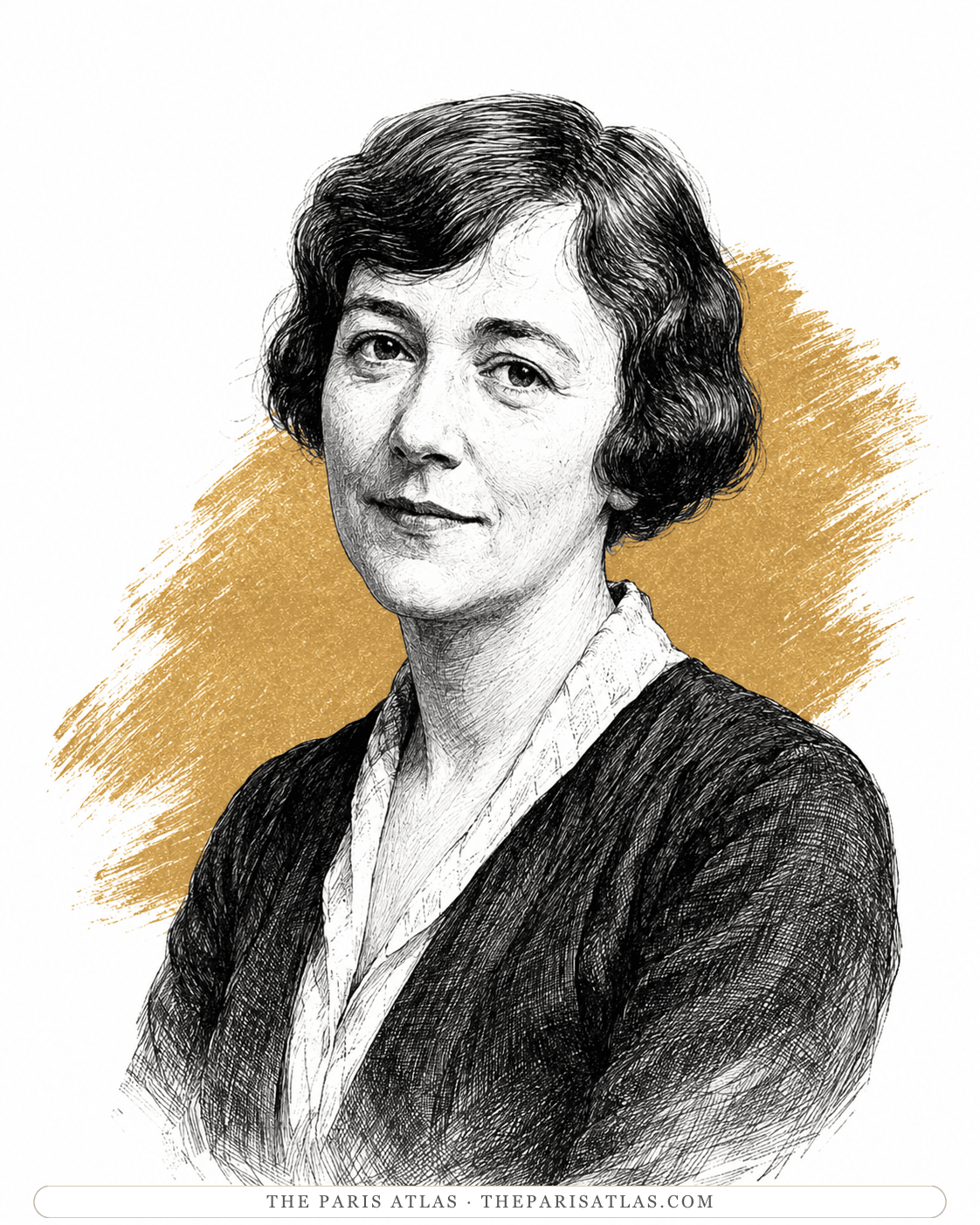 Illustrated portrait of Sylvia Beach