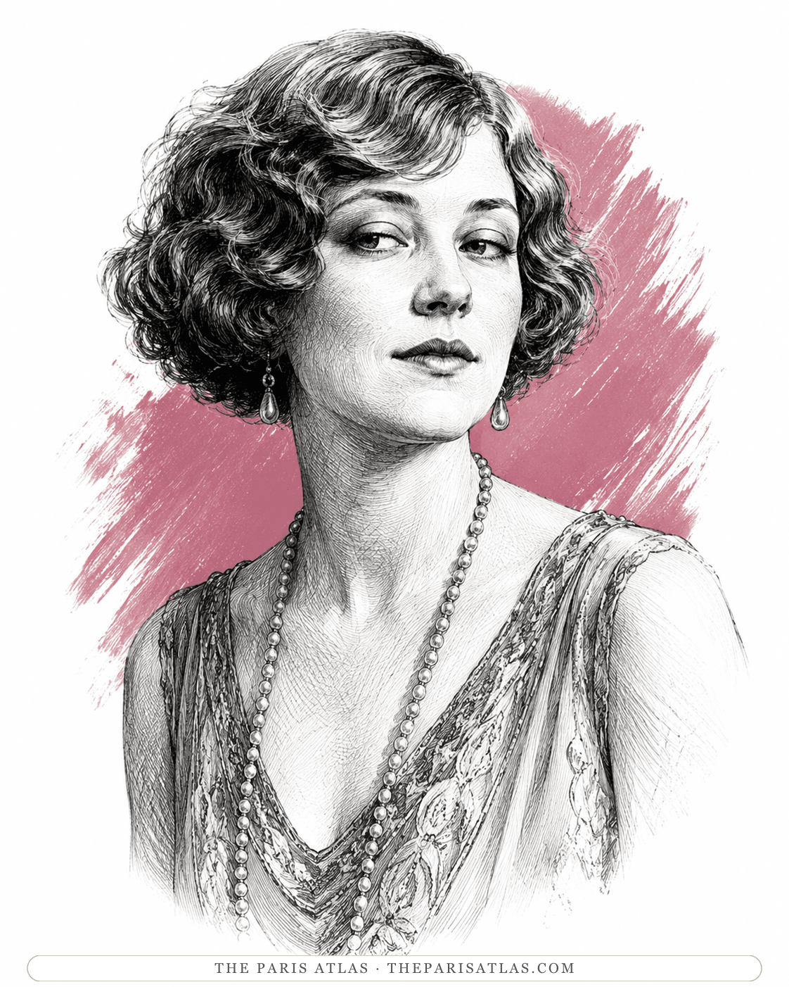 Illustrated portrait of Zelda Fitzgerald