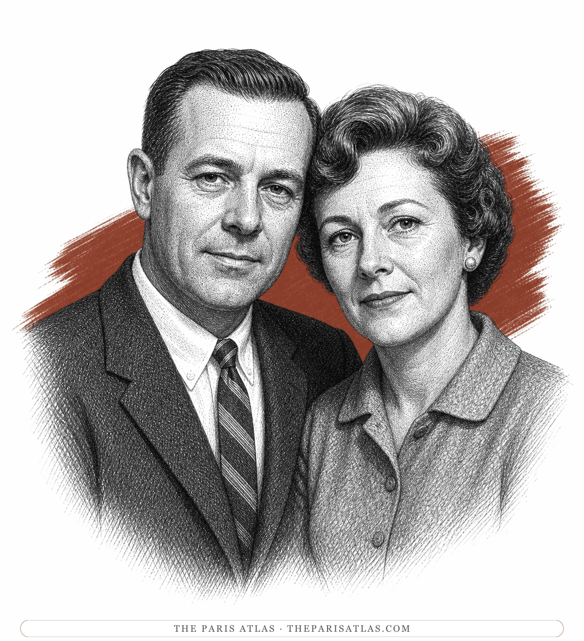 Illustrated portrait of The Strunks and the neighbors