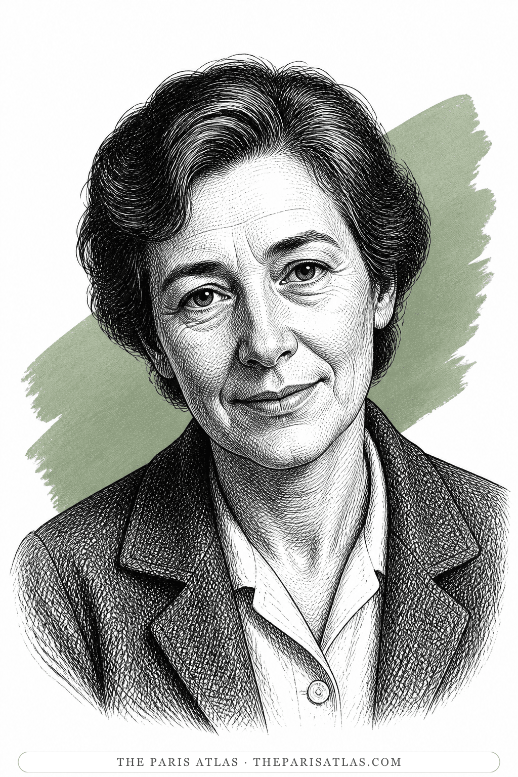 Illustrated portrait of Hélène de Beauvoir