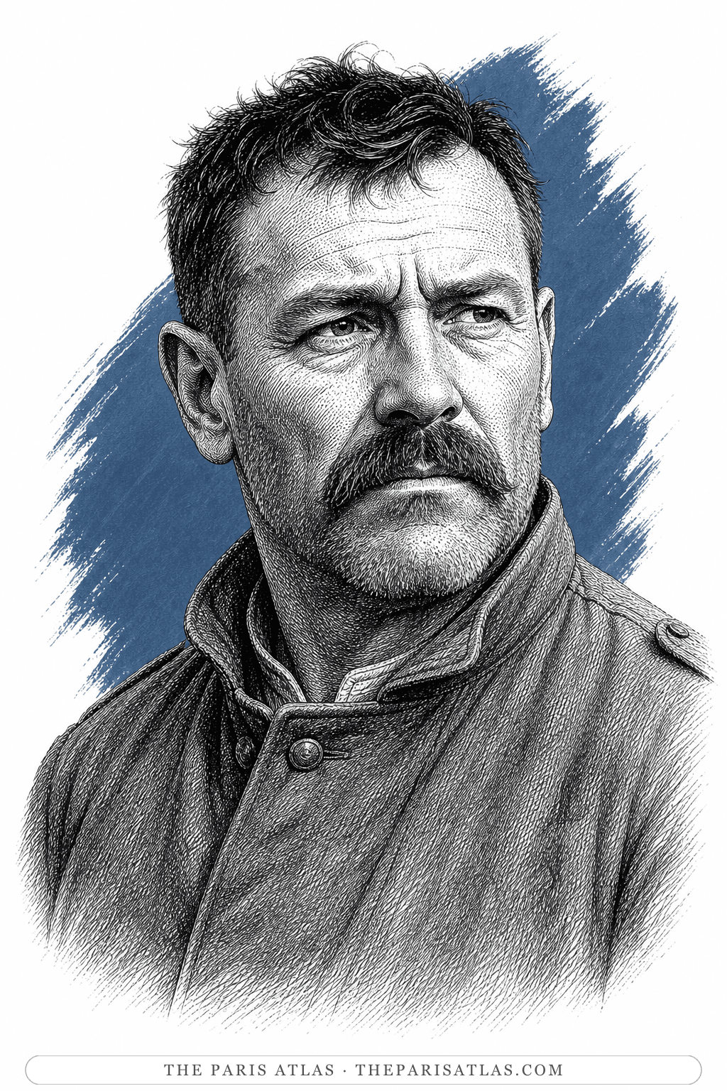 Illustrated portrait of Kléber Bouquet