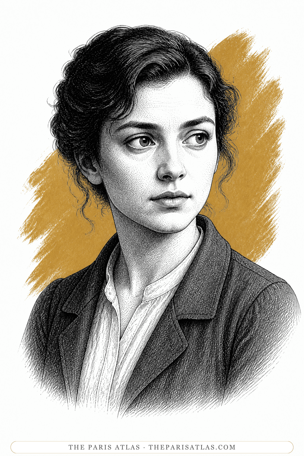 Illustrated portrait of Mathilde Donnay