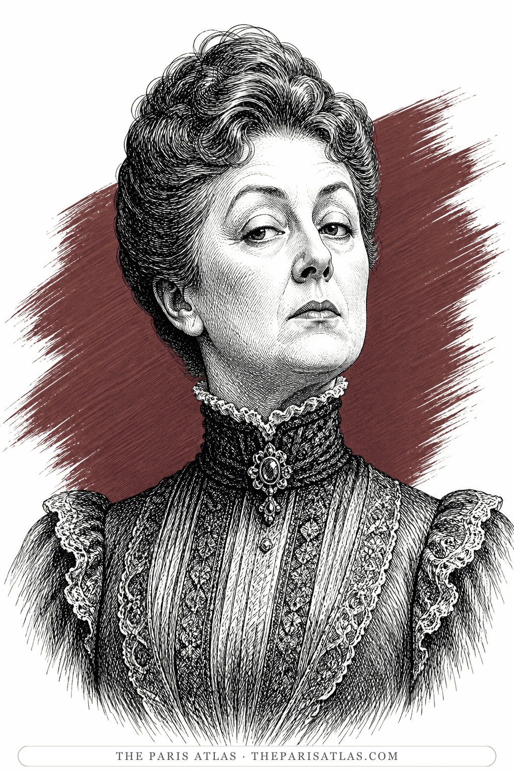 Illustrated portrait of Lady Caroline Pontefract