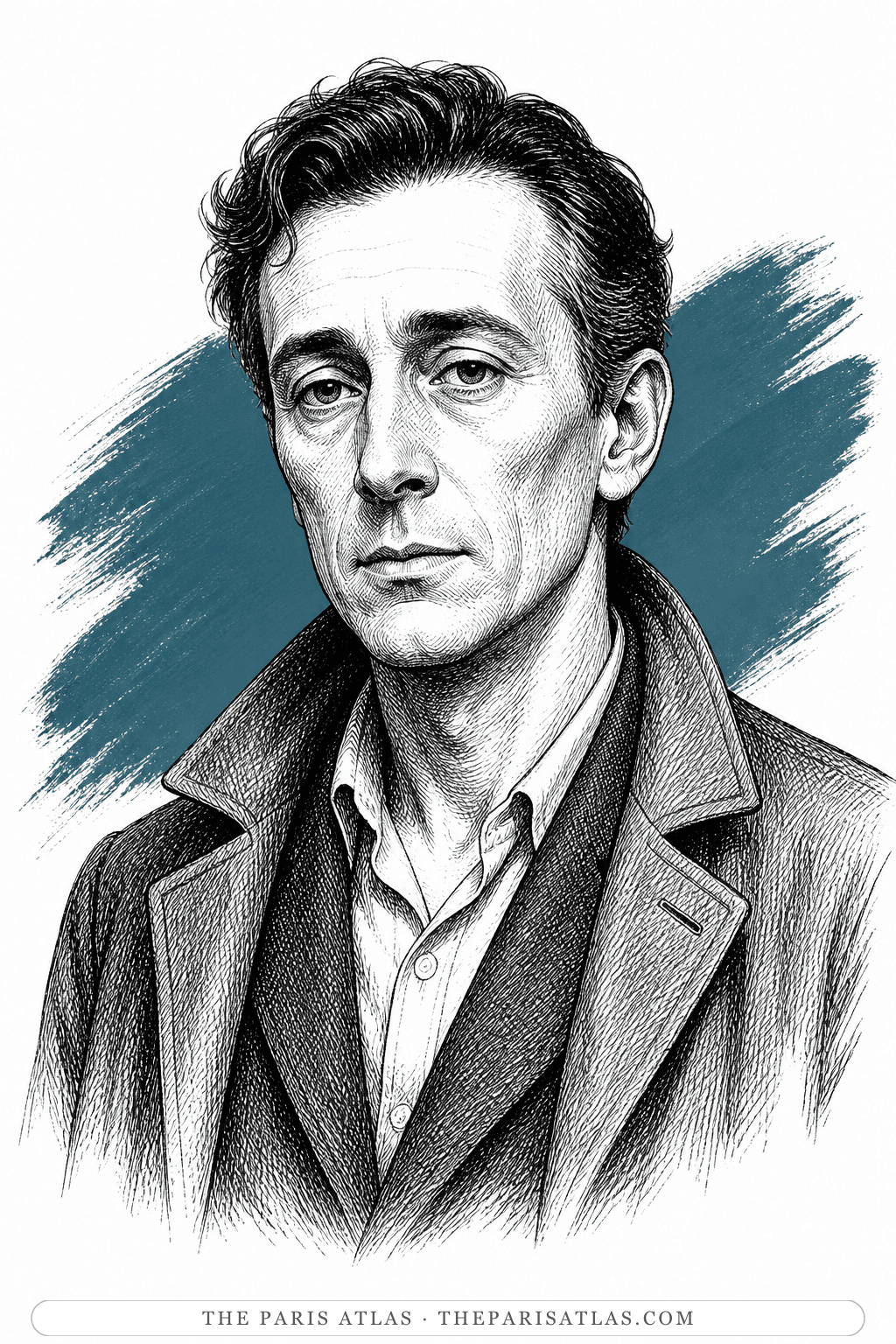 Illustrated portrait of Raymond Fosca
