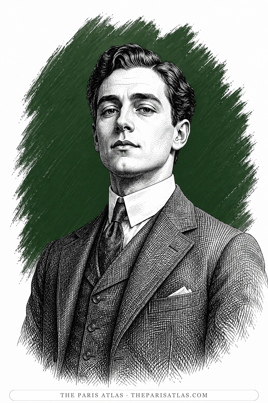 Illustrated portrait of Anson Hunter