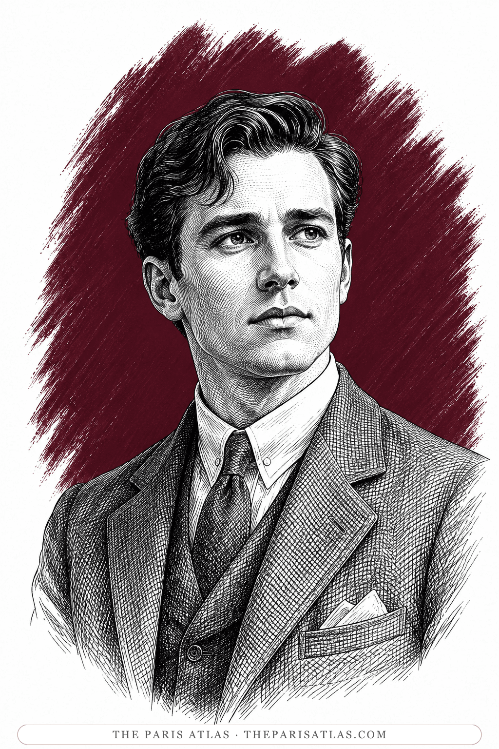 Illustrated portrait of George O'Kelly