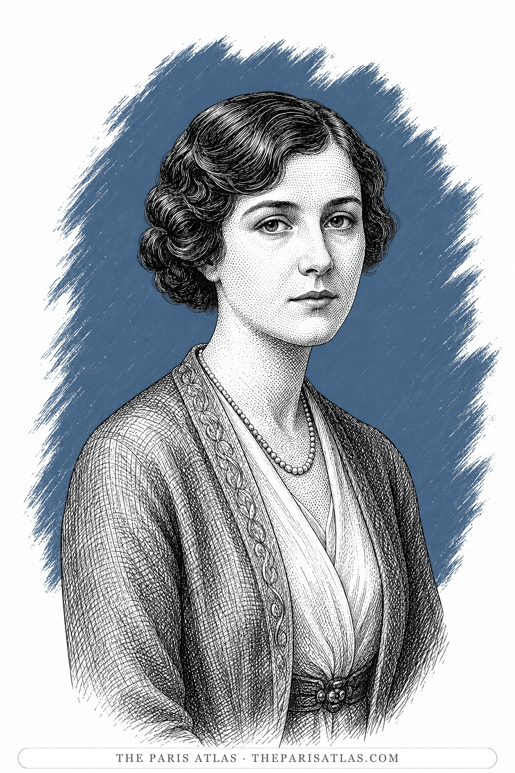 Illustrated portrait of Irene Scheerer