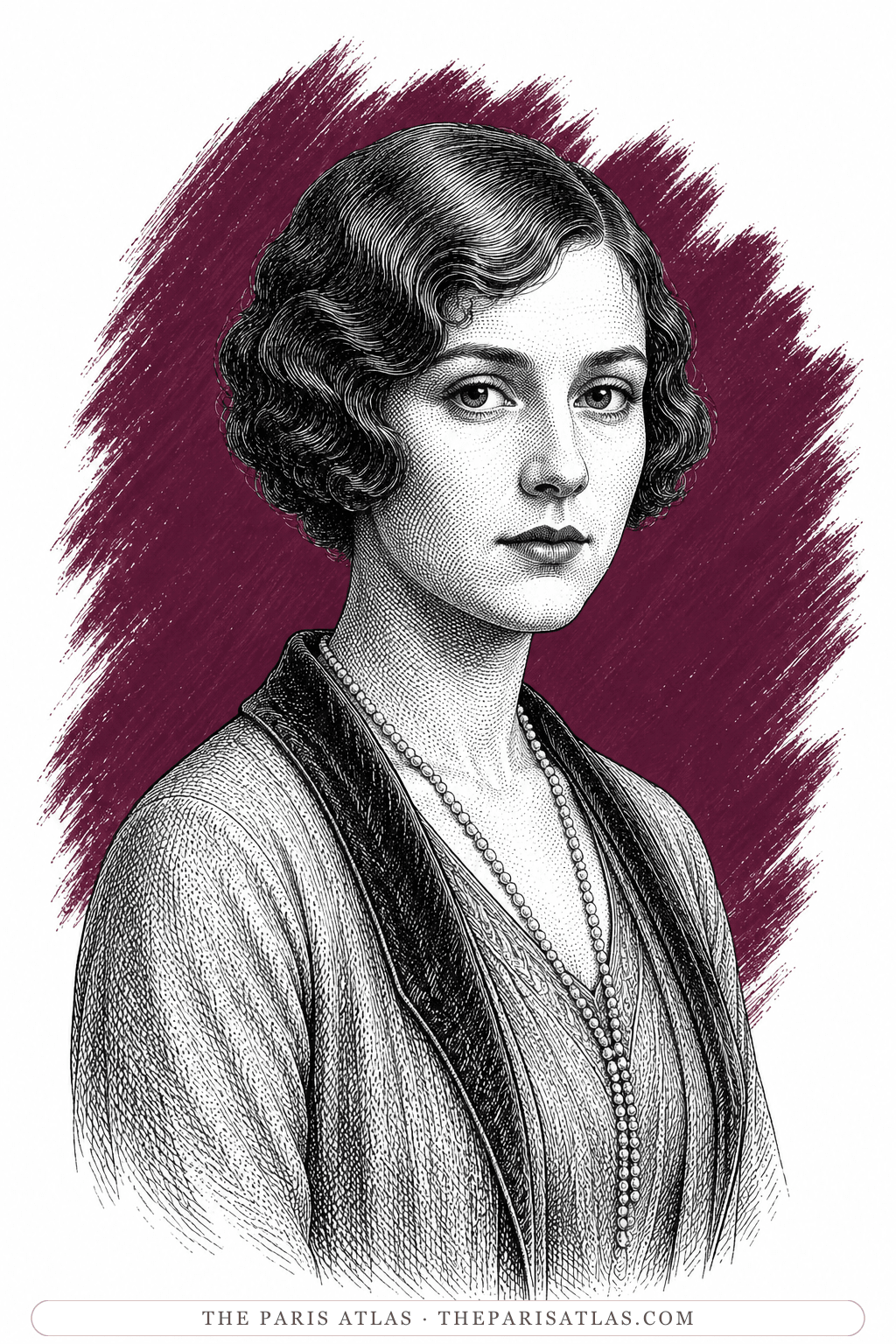 Illustrated portrait of Luella Hemple
