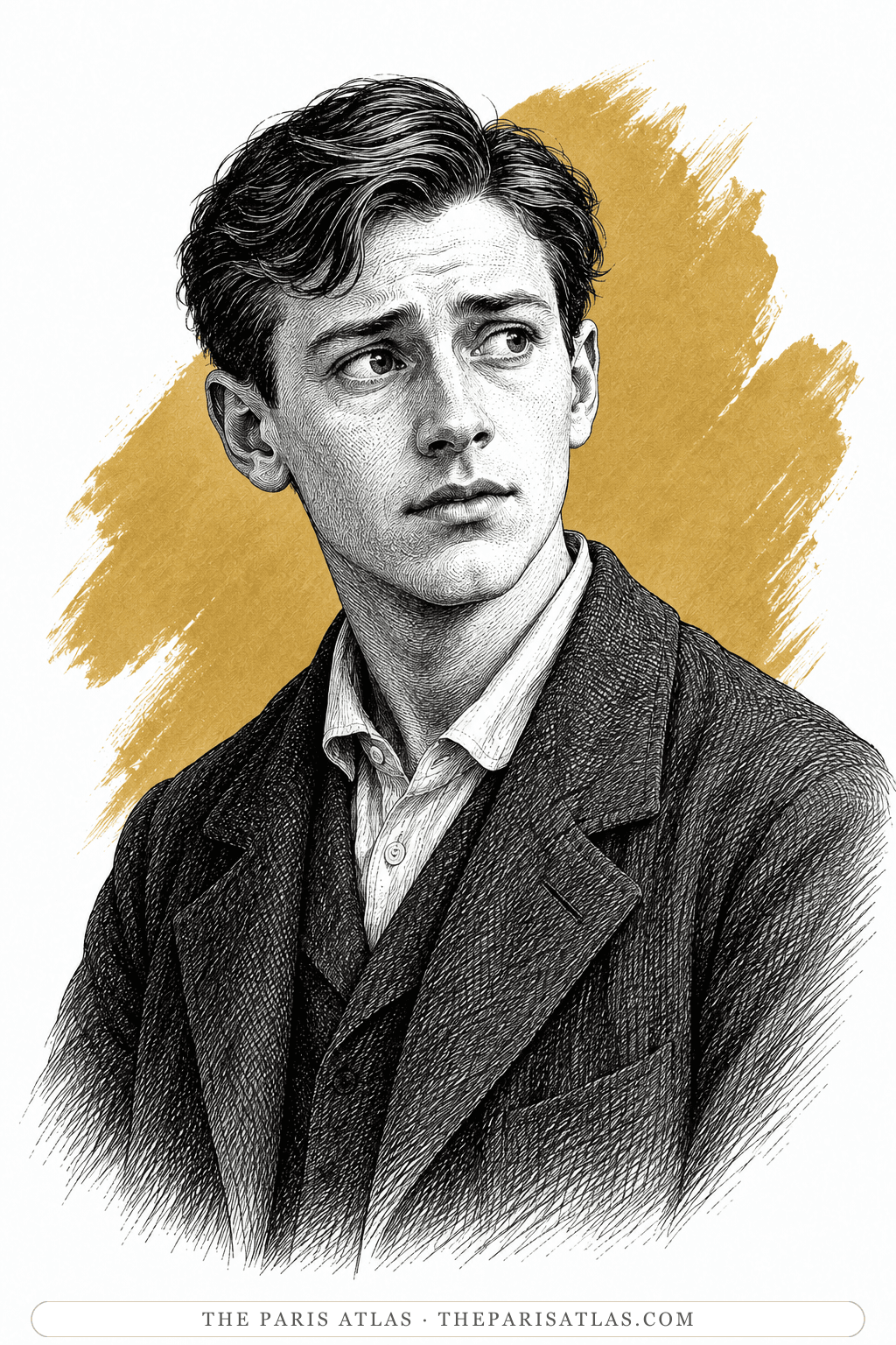 Illustrated portrait of Karl Rossmann